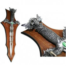 Skull and Dragon Fantasy Dagger on Plaque (SK0402)