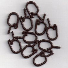 BACK LEAD CLIPS (STANDARD) FOR MAKING BACK LEADS WITH MOULD BROWN (made in uk)